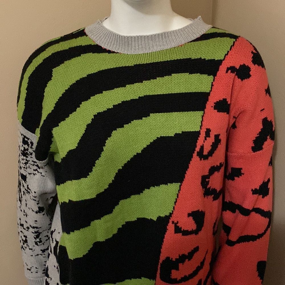 NWOT Oversized Multi-Color Sweater Dress - Picture 13 of 16